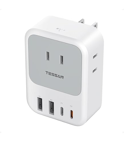 Amazon.co.jp: コーナータップ 3個口 薄型 2P ホワイト スイングプラグ